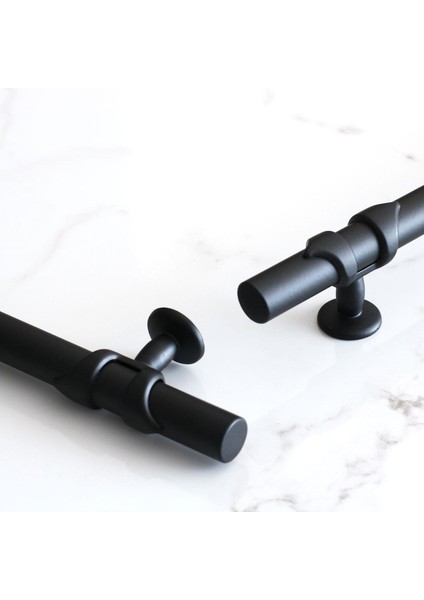 Siyah Metal Mobilya Kulp 320 mm - 32 cm Mutfak Çekmece Dolabı Kulbu Siyah