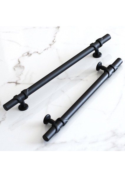Siyah Metal Mobilya Kulp 320 mm - 32 cm Mutfak Çekmece Dolabı Kulbu Siyah