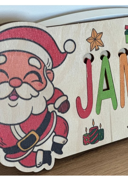 Yılbaşı Noel Baba Isimli Hediye Ahşap Puzzle fırsatları