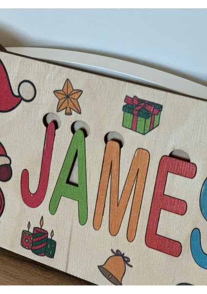 Yılbaşı Noel Baba Isimli Hediye Ahşap Puzzle indirimleri