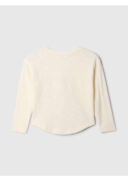 Kız Bebek Kırık Beyaz Grafikli T-Shirt modelleri