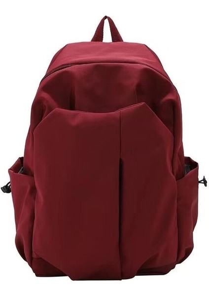 Basit Düz Renk Bilgisayar Sırt Çantası Koleji Lise Çantası Orman Kampüsü Keten Sırt Çantası Erkekler ve Kadınlar Için (Yurt Dışından)
