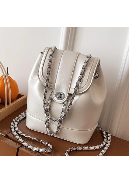 Niş Sırt Çantası Kızlar Ins Seyahat Yeni Stil Küçük Koku Zinciri Üst Düzey Kova Çantası Çok Yönlü Sırt Çantası (Yurt Dışından)