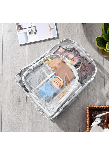 Büyük Kapasiteli Pvc Şeffaf Sırt Çantası Unisex Su Geçirmez Öğrenci Okul Çantası (Yurt Dışından) fırsatları