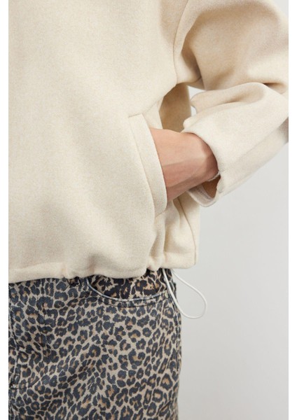 Kadın Moda Şık Oversize Hakim Yaka Standart Düz Astarlı Oversize Kaşe Bomber Ceket Mont fırsatları