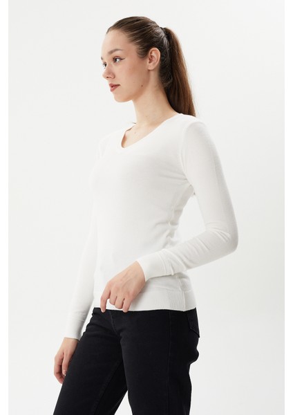 Bt 2276 V Yaka Kadın Kaşmir Triko Kazak fiyatları