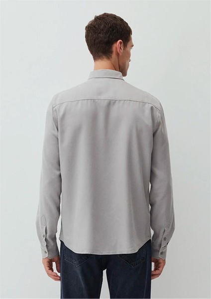 Mavı M0210818-70098 Celık Grı Erkek Regular Uzun Kol Gomlek modelleri