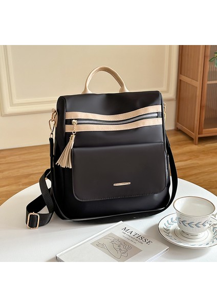 Sırt Çantası Büyük Kapasiteli Çok Yönlü Sırt Çantası Kadın Moda Su Geçirmez Sırt Çantası Rahat Çanta Çift Kullanımlı Trendy (Yurt Dışından)