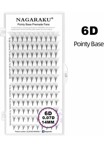 6d Pointy Hazır Volüm İpek Kirpik
