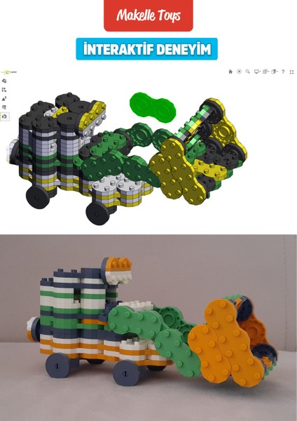 Classic - STEM yapı blokları (192 parça + 48 parça tekerlek seti hediye)