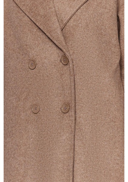 Tasarım Düz Astarlı Yaka Uzun Oversize Ceket Kadın Oversize Geniş Kesim Uzun Yünlü Kaşe Kaban fırsatları