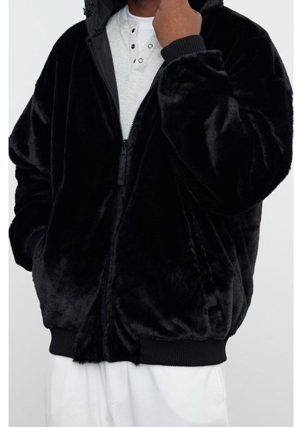 Tasarım Düz Astarlı Yaka Standart Relaxed Kapüşonlu Unisex Içi Peluşlu Giyilebilen Kapüşonlu Mont fiyatları