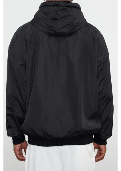 Tasarım Düz Astarlı Yaka Standart Relaxed Kapüşonlu Unisex Içi Peluşlu Giyilebilen Kapüşonlu Mont indirimleri