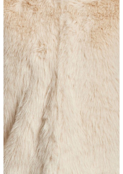 Tasarım Düz Astarlı Yaka Standart Bol Bisiklet Kadın Oversize Kürk Mont fiyatları