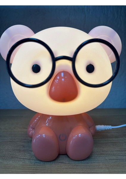 Panda Gece Lambası Kırmızı Renk Aydınlatma Çocuk Odası Hediyelik Eşya Ev Dekoru Süs fiyatları