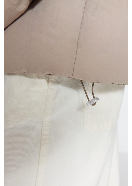 Tasarım Düz Astarlı Yaka Standart Bol Dik Unisex Oversize Fit Dik Yaka Şişme Kışlık Mont indirimleri