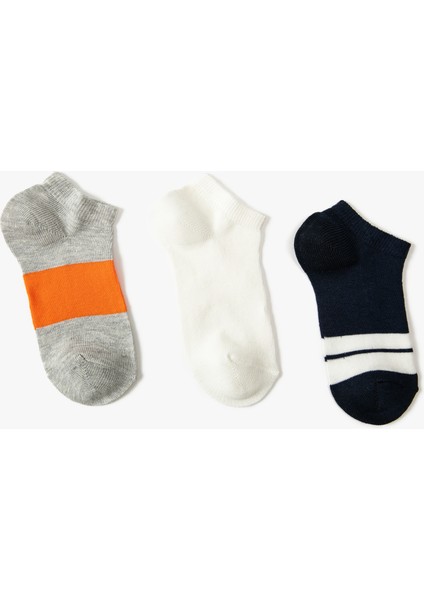 3’Lü Patik Çorap Seti Çizgili Çok Renkli fiyatları
