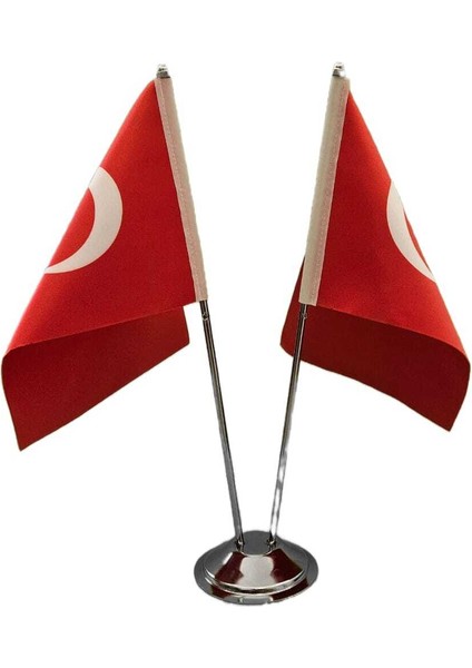 Masaüstü Çiftli Bayrak Direği