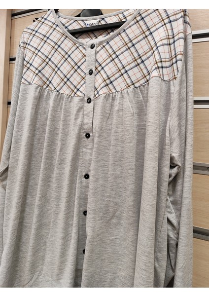 NENA%100 Pamuk Uzun Kol Robalı Önden Düğmeli Kadın Pijama Takım 14758 fiyatları