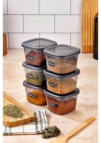 6 Adet Etiketli Saklama Kabı 0.55ML