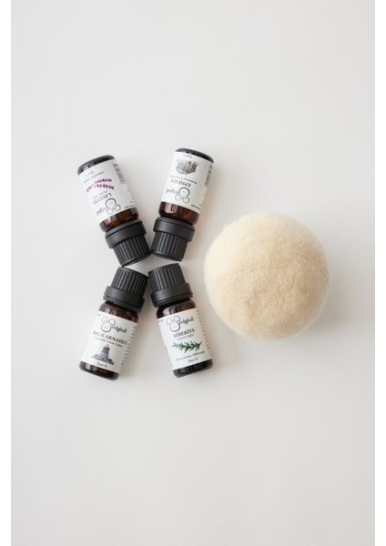 Woolyball Çamaşır Kurutma Makinası Için Uçucu Yağlar Seti 4 Adet 5ml (1 Adet Yün Kurutma Topu Xl Hediye) modelleri