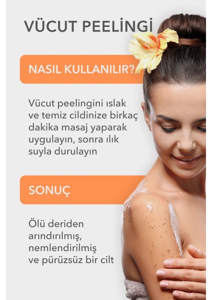 Organic Mimi Yenileyici Vücut Peelingi Hindistan Cevizi Greyfurt, El Ayak Vücut Yumuşatıcı Sıkılaştırıcı 250 G / Body Scrub Organik