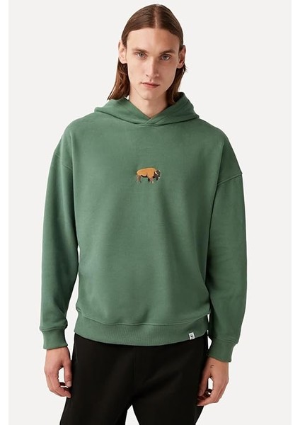 Bizon Hoodie Kapüşonlu Sweatshirt Unisex Yetişkin