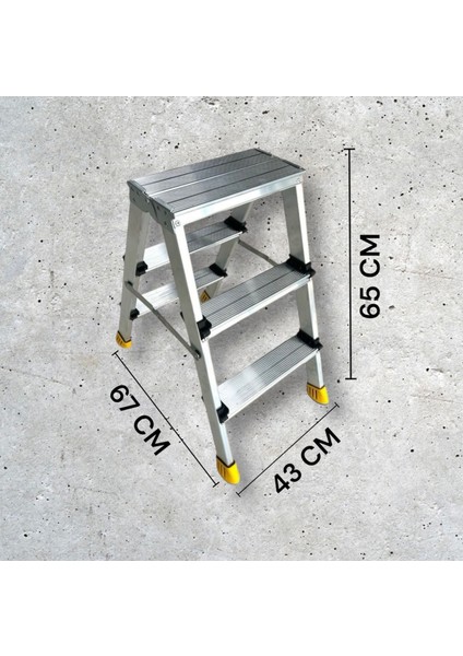 3+3 Alüminyum Çift Çıkışlı Merdiven