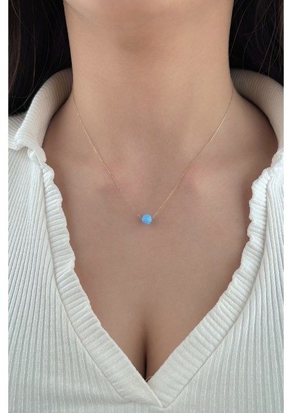 14 Ayar Altın Turkuaz Opal Kolye fiyatları