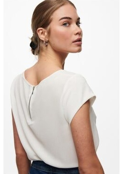 Onlvıc S/s Solıd Top Noos Ptm Kadın Beyaz T-Shirt - 15142784