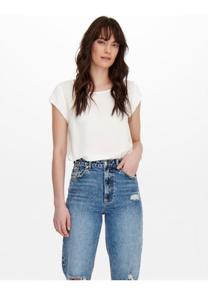 Onlvıc S/s Solıd Top Noos Ptm Kadın Beyaz T-Shirt - 15142784 fiyatları