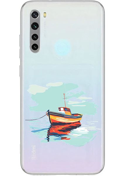 Xiaomi Redmi Note 8 Uyumlu Balıkçı Teknesi Desenli Silikon Kılıf