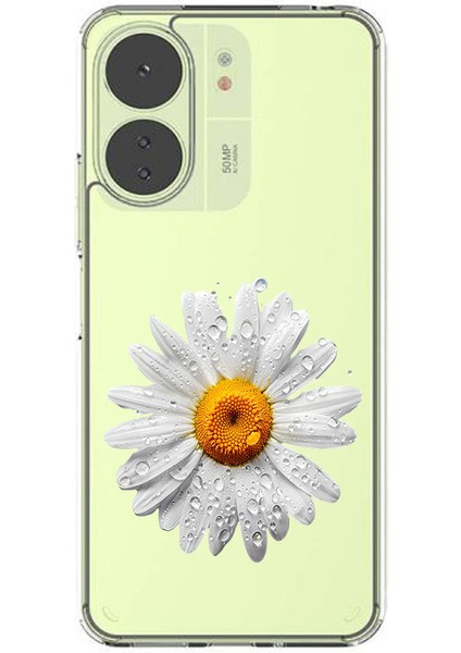 Xiaomi Redmi 13C Uyumlu Papatya Desenli Silikon Kılıf