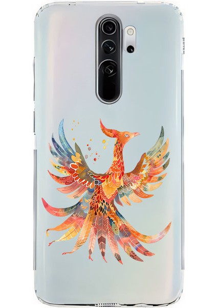 Xiaomi Redmi Note 8 Pro Uyumlu Anka Kuşu Desenli Silikon Kılıf