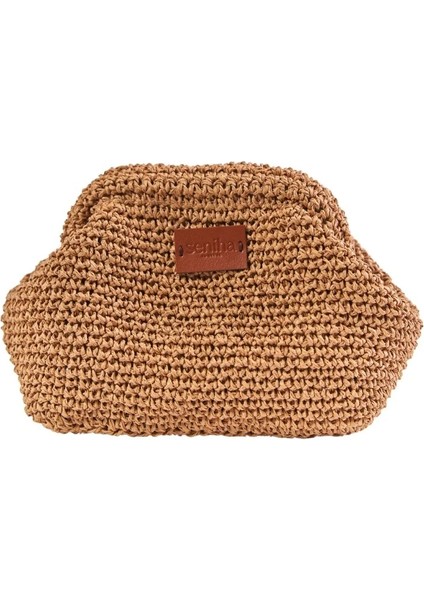 El Yapımı Mini Clutch Çanta - Hasır