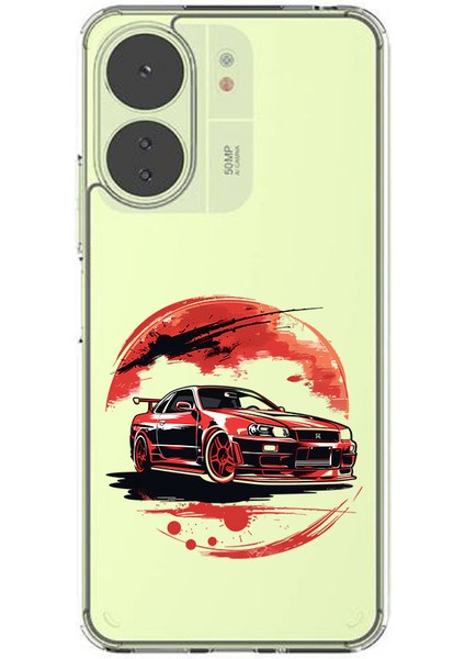 Xiaomi Redmi 13C Uyumlu Spor Araba Desenli Silikon Kılıf