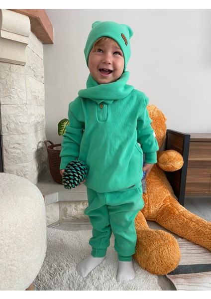 Bere Boyunluklu Takım Neon Yeşili indirimleri