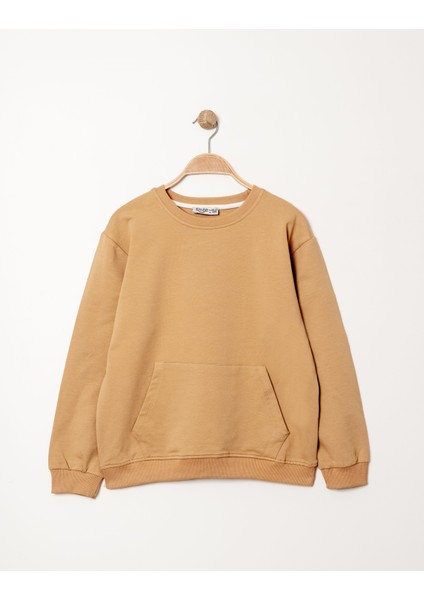 Unisex Cepli Oversize Sweatshirt - Bej