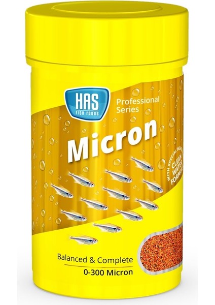 Micron 50 gr Yavru Akvaryum Balıkları Için Balık Yemi