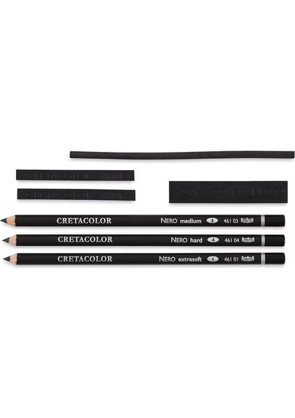 Nero Drawing Set Yağlı Kömür Çizim Seti 7'li Metal Kutu 40008 modelleri