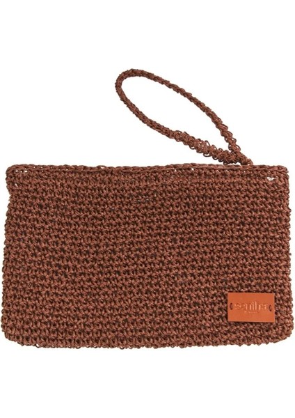 El Yapımı Clutch Çanta - Kahverengi