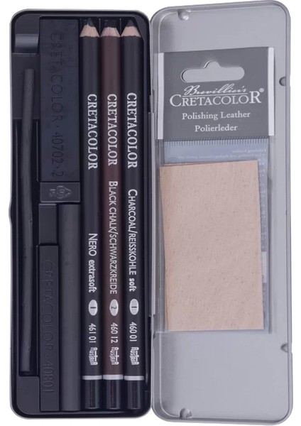 Chacoal Drawing Set Kömür Çizim Seti 8'li Metal Kutu 46008 modelleri