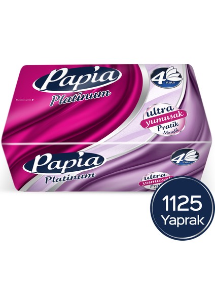 Platinum Pratik Mendil 1125 Yaprak (9 Paket x 125 Yaprak)