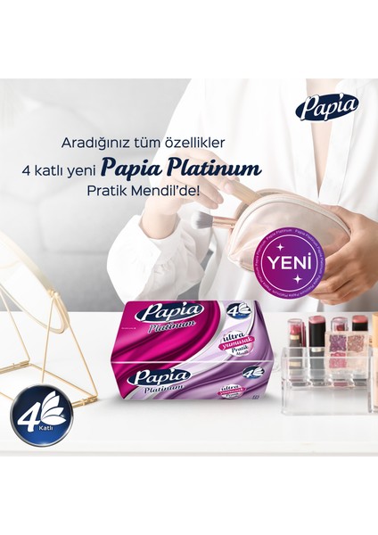 Platinum Pratik Mendil 1125 Yaprak (9 Paket x 125 Yaprak)