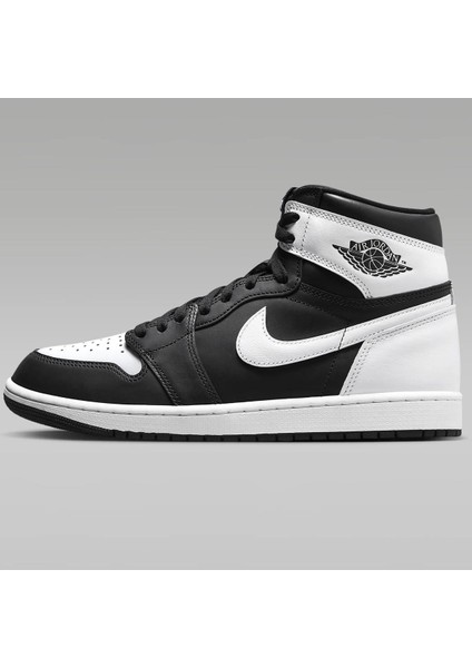 Air Jordan 1 Retro High Og Unisex Sneaker Hakiki Deri Bilekli Günlük Spor Ayakkabı Siyah Beyaz