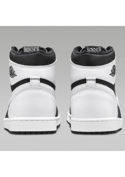 Air Jordan 1 Retro High Og Unisex Sneaker Hakiki Deri Bilekli Günlük Spor Ayakkabı Siyah Beyaz fırsatları