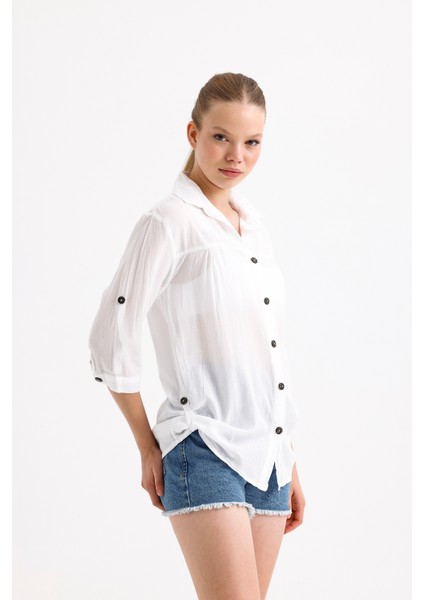 Beyaz Klasik Gömlek modelleri