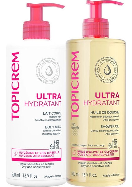Ultra Hydratant Body Milk 500ML + Ultra Hydratant Shower Oil 500ML Kofre