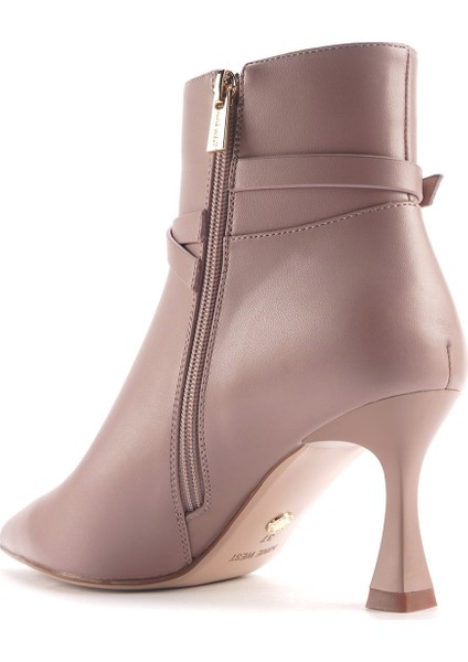 Nine West Tıno 4pr Krem Kadın Topuklu Bot