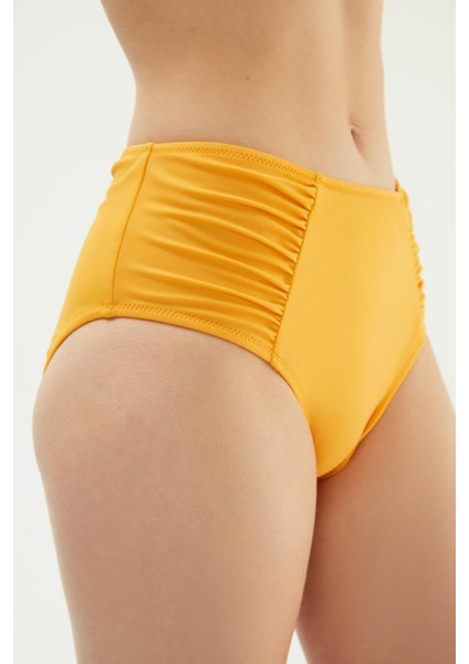 2514 Hardal Yüksek Bel Drapeli Bikini Altı fiyatları